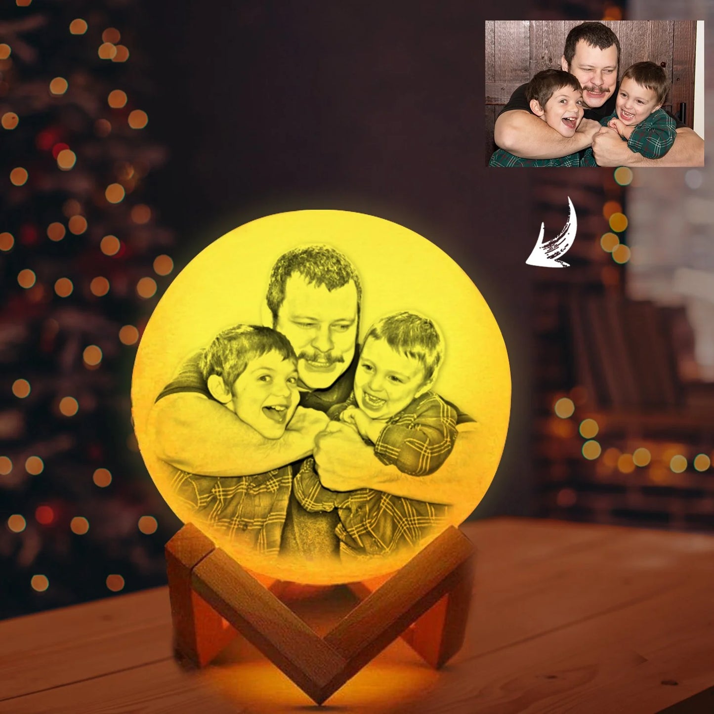 Custom Photo 3D Moon Lamp