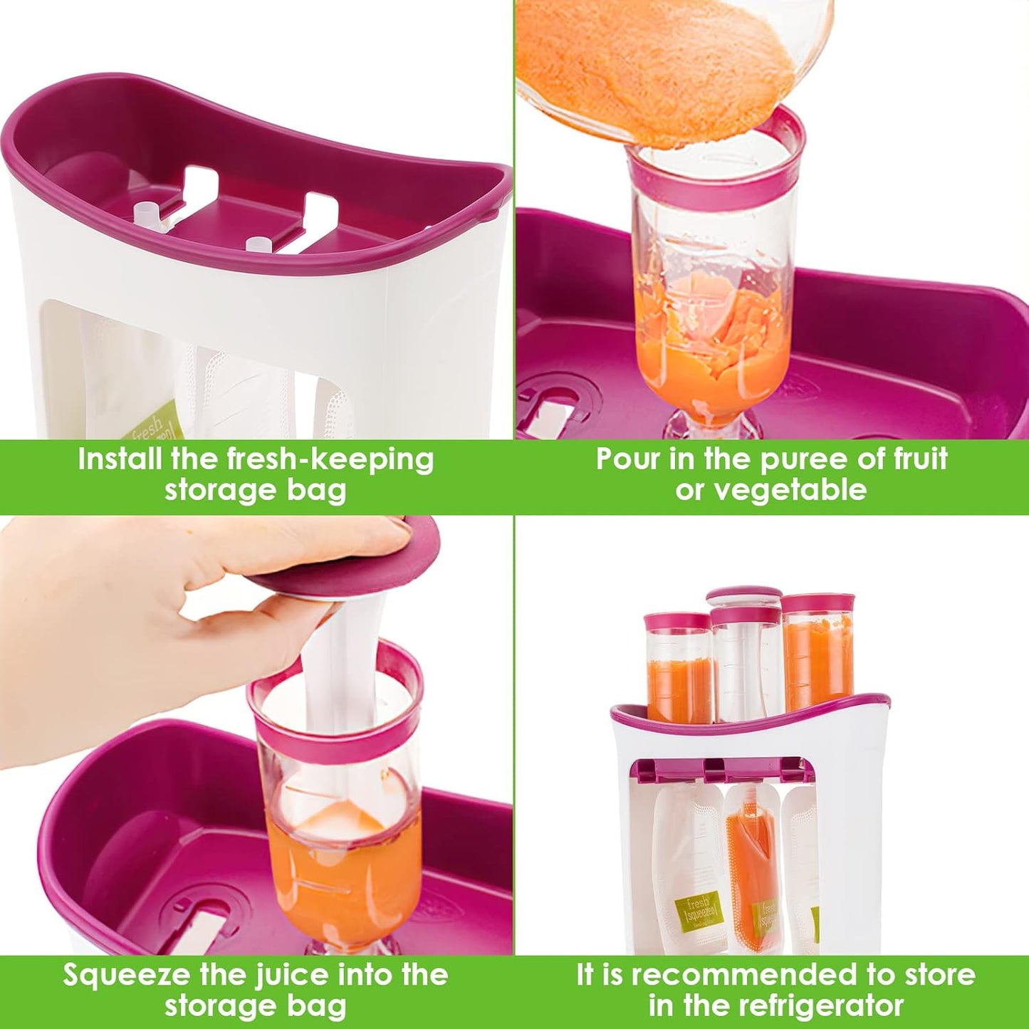 EasyFill Baby Food Pouch Maker with Storage Bags